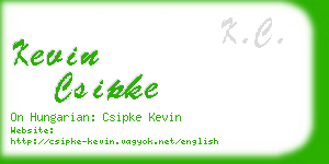 kevin csipke business card